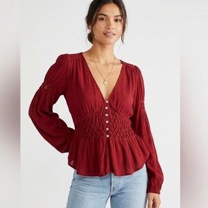 NWT Free People Red Women's Top